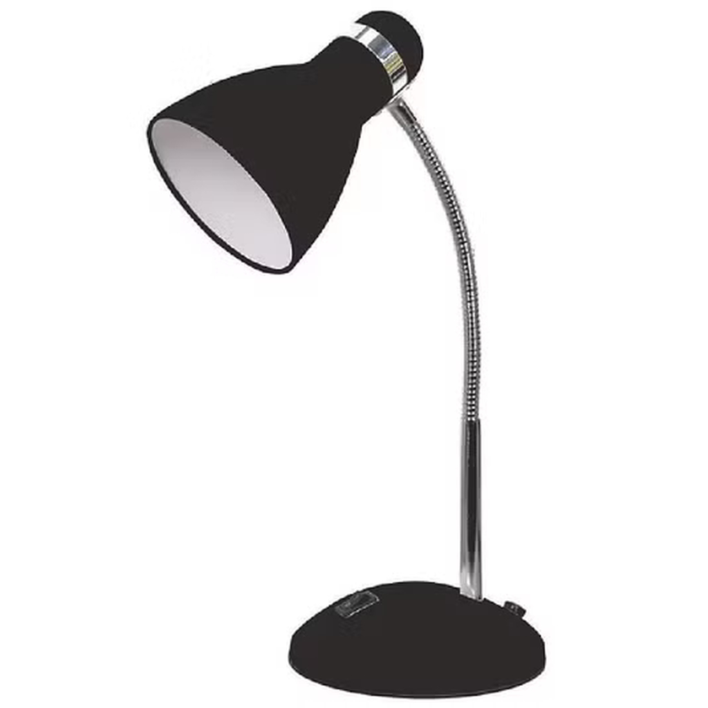 Luminária de mesa preta, moderna e ajustável. Uma sugestão criativa de brindes para contadores.