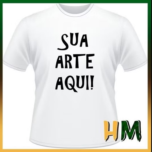 Camiseta representando tipos de estamparia