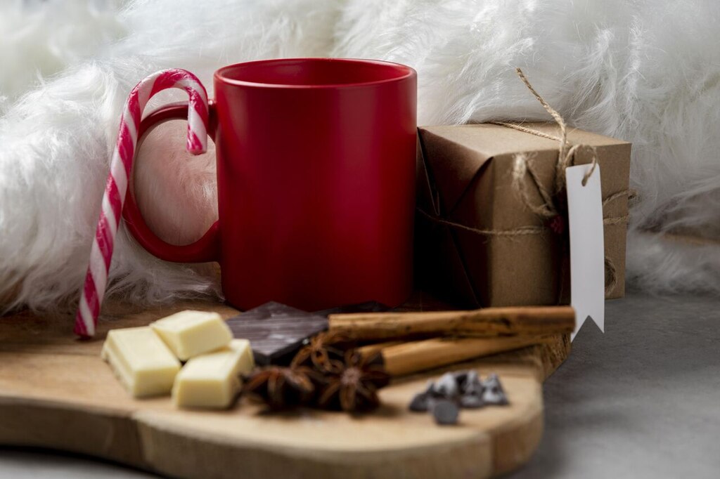 caneca e tábua de queijos como brindes para casa