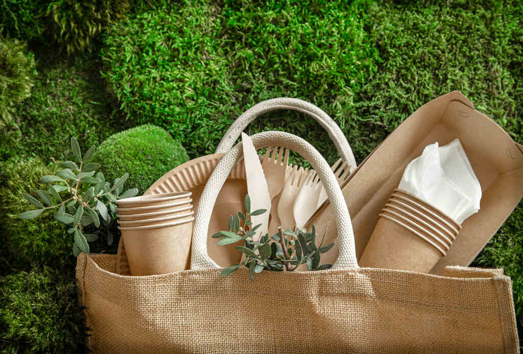 sacola ecológica com brindes para Semana do Meio Ambiente