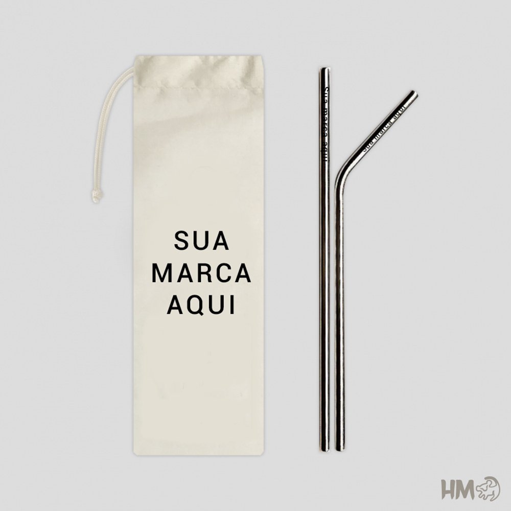 Embalagem Canudos de Metal Algodão Crú
