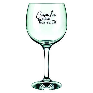 Taça de vidro personalizada