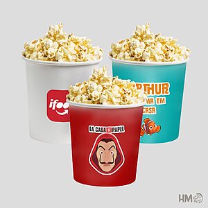Balde de Pipoca Personalizado Cinema