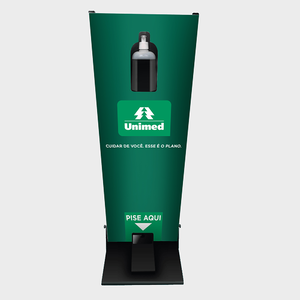 Totem de Madeira para Álcool em Gel