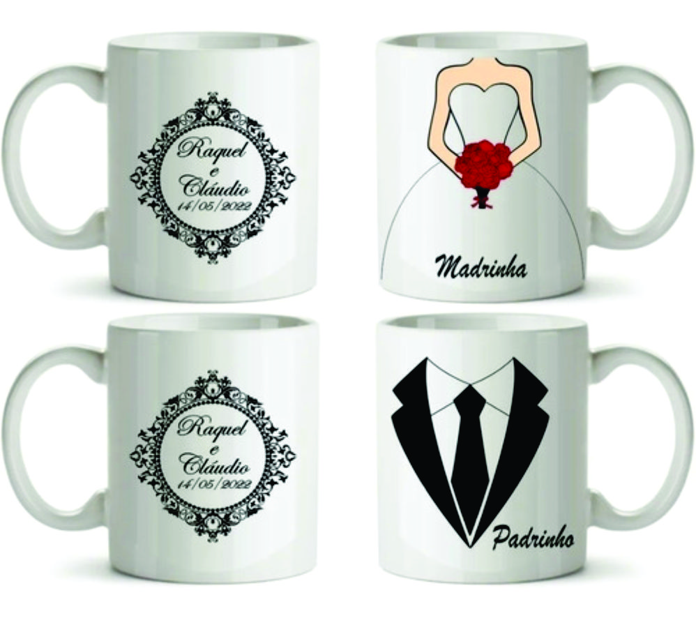 Canecas de Porcelana para Casamento