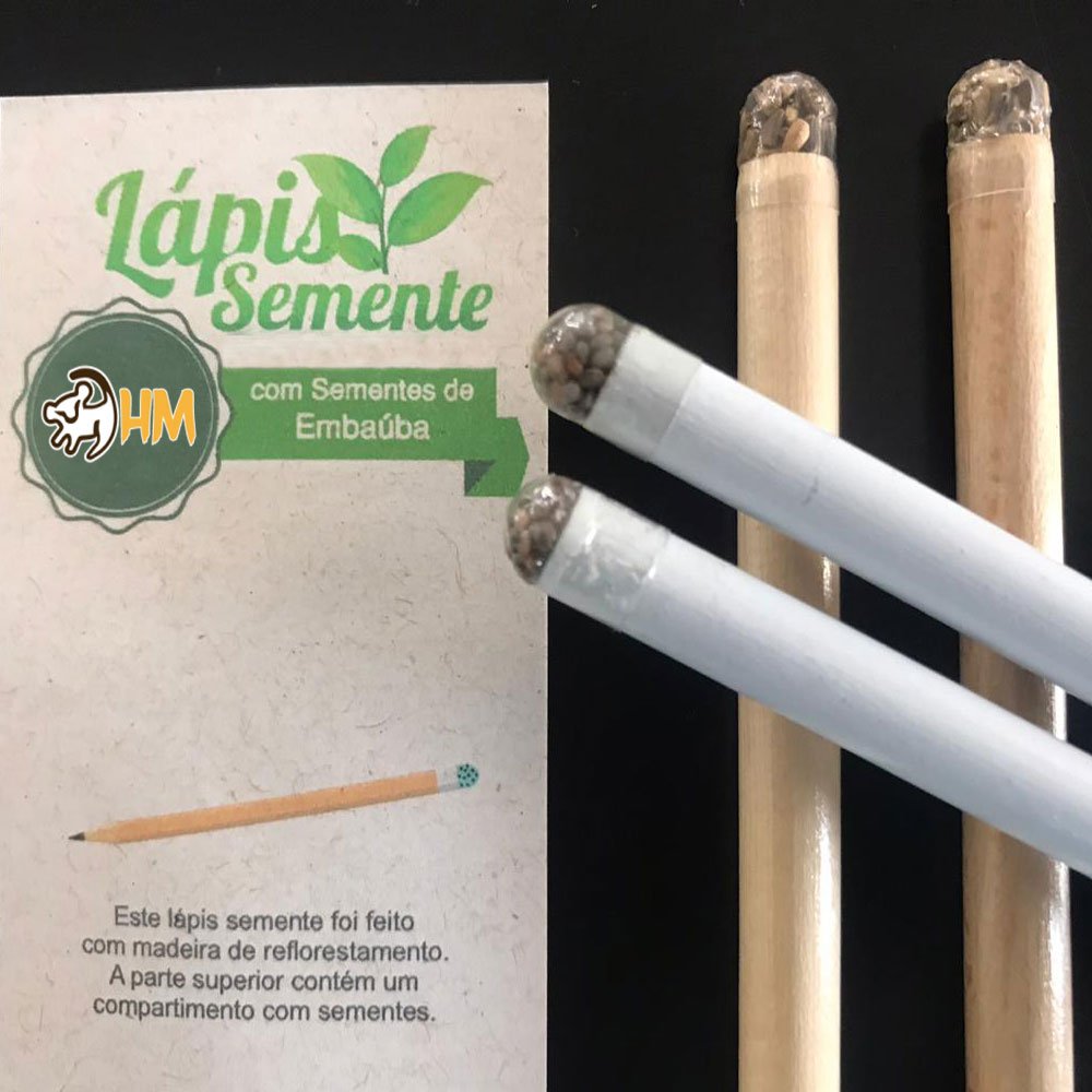 Lápis Personalizado com Semente | HM Brindes Lápis Personalizado com Semente
