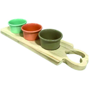 Base de mesa com 3 potes