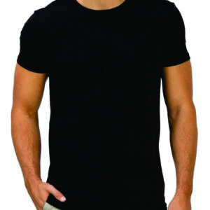 Camiseta de Algodão Penteado Preta
