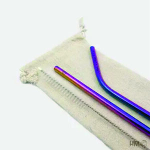 Canudo de metal 23 cm comprimento Aco Inox 2