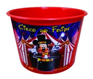 Balde de Pipoca Personalizado Circo