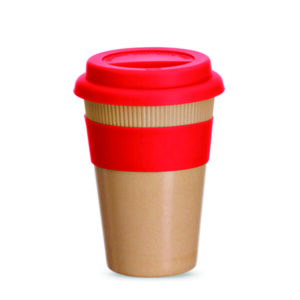 Copo ecológico com tampa de silicone personalizado