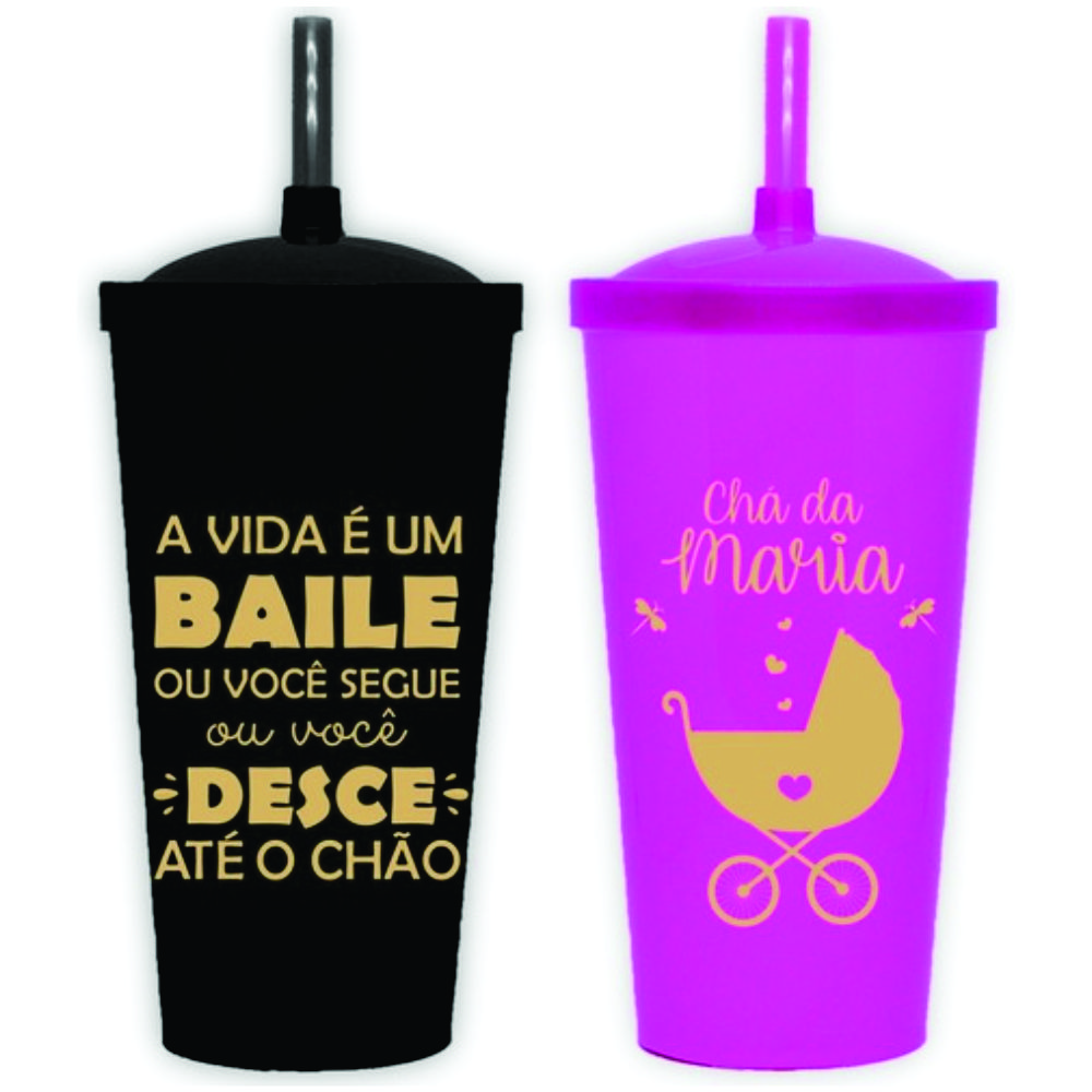 Copo ecológico com tampa personalizado