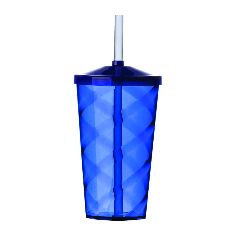 Copo com canudo de acrílico para festa