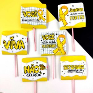Pirulitos Personalizados Setembro Amarelo