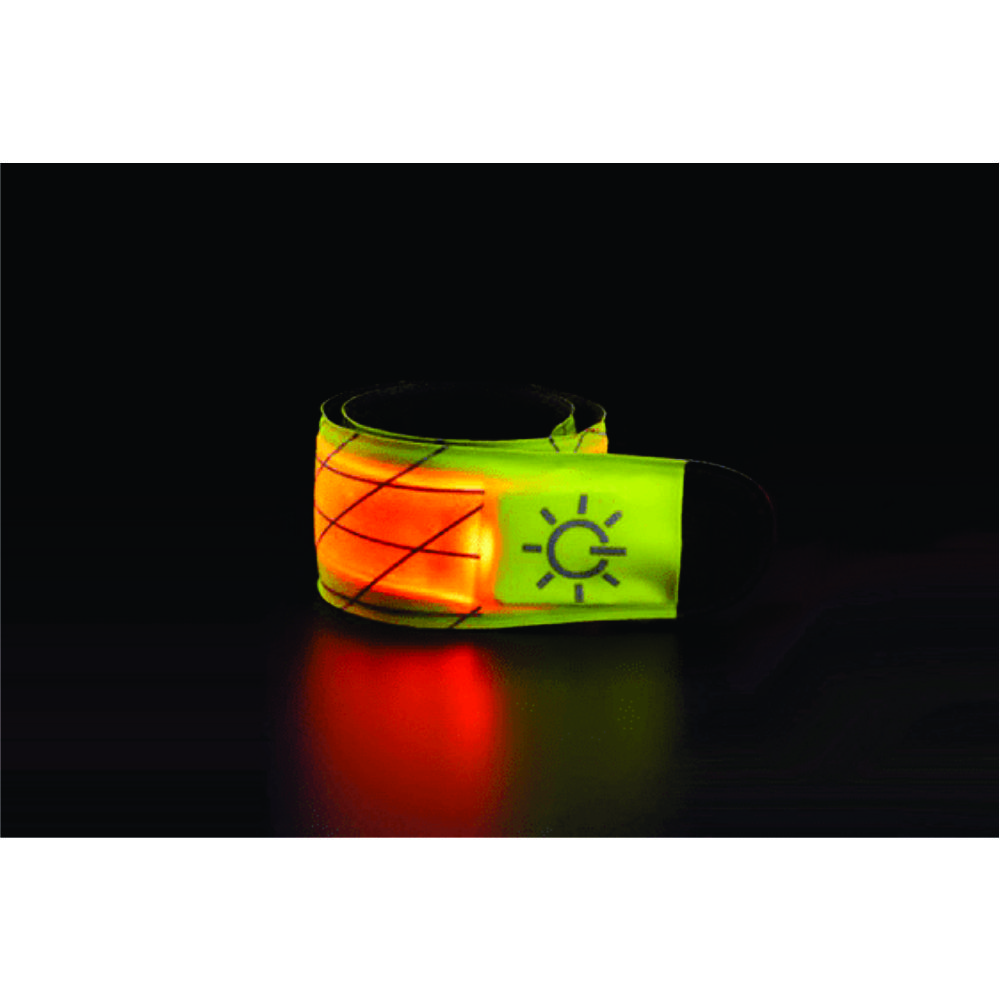 Pulseira bate-enrola com LED Ativada por botão