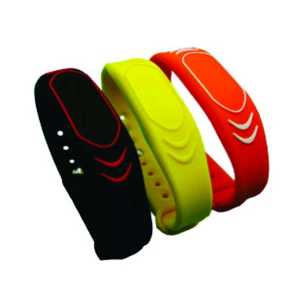 Pulseira de PVC ajustável com chip RFID NFC