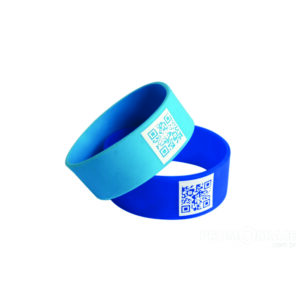 Pulseira de silicone larga com QR-Code