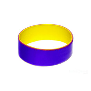 Pulseira de silicone larga com camada dupla