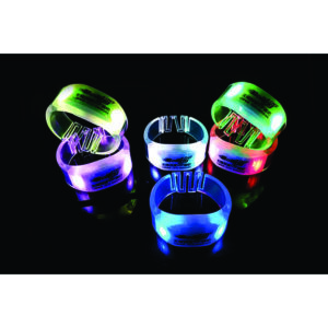 Pulseira flexível em silicone com LED – Ativada por controle remoto