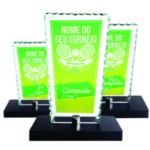 Troféu vidro personalizado