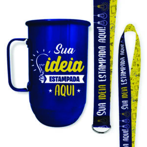 Canecas de Alumínio Personalizadas com Cordão Unidade