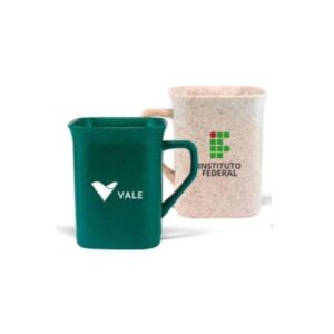 Caneca Quadrada Madeira Colorida