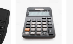 Calculadora com detalhes em Borracha