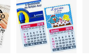 Calendário Imã de Geladeira Personalizado