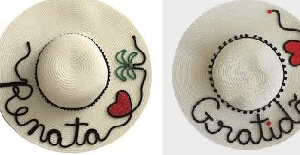 Chapeu de Praia Personalizado com Nome