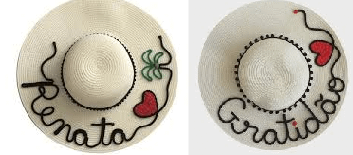 Chapeu de Praia Personalizado com Nome