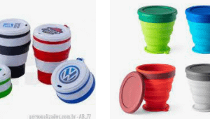 Copo Sanfonado Silicone Personalizado