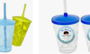 Copo com Canudo Personalizado para Lembrancinha