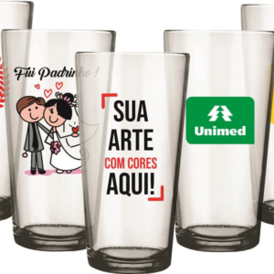 Copos de vidro personalizados aniversário