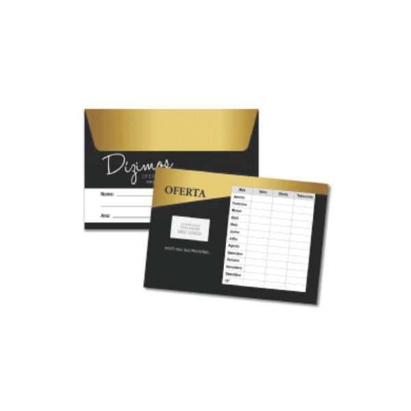 Kit Envelope Dízimo Personalizado