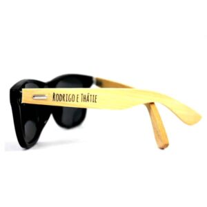 Óculos Hastes Bambu Personalizado