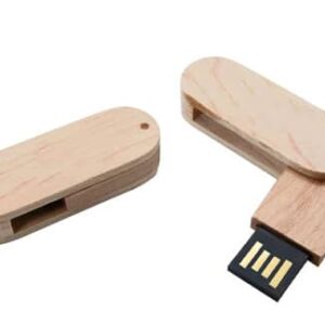 Pen Drive Bambu Giratório Personalizado