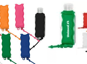Porta Álcool em Gel Chaveiro Atacado