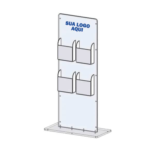 Porta Catálogo de Chão Personalizado