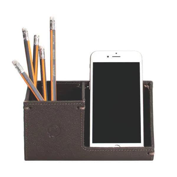 Porta Celular de Mesa em Couro Multiuso