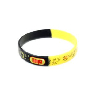 Pulseira de silicone bi-color customizada