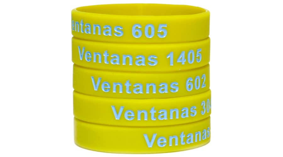 Pulseira de silicone com glitter
