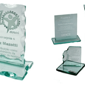Troféu De Vidro Personalizado Brinde