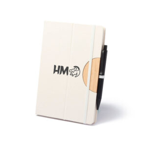 Caderno de Bambu com Caneta Personalizado